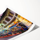 Extra large wall art featuring line art flowers in muted earth tones on a rolled print, suitable for large living room decor.