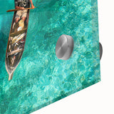 Large abstract wall art featuring a Malaysian landscape in muted earth tones on acrylic glass.