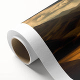 Art deco poster featuring a serene Mongolian landscape in pastel shades on rolled canvas, ideal for nursery wall art.