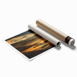 Extra large rolled print of a Mongolian landscape with vibrant floral elements, ideal for classy bathroom wall art.