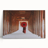 Black and white photograph of a Myanmar landscape on stretched canvas, ideal for kitchen wall art or bedroom decor.