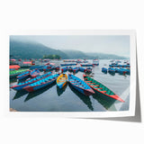 Extra large rolled print of a serene Nepalese landscape with lush greenery and distant mountains.