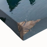 Large black and white landscape art painting of a mountainous Nepal scenery on stretched canvas.