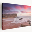 Large canvas print of a serene Pakistani landscape in soft green and blue tones, ideal for kitchen wall art.