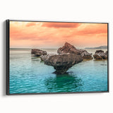 Black and white wall art depicting a vintage-style Philippine landscape on framed canvas, ideal for bedroom decor.