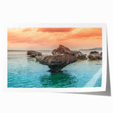 Rolled print of a Philippine landscape with lush greenery and floral elements, ideal for art wall dining room.