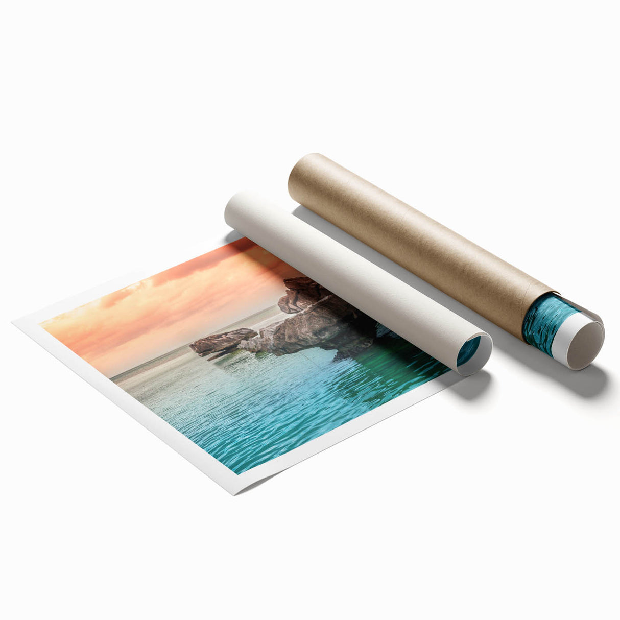 Extra large rolled print of a serene Philippine landscape, featuring lush greenery and floral elements.