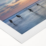 Art deco poster of Sri Lanka scenery in muted green and brown tones on rolled canvas, suitable for dining room wall art.