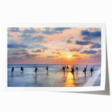 Extra large rolled print of a serene Sri Lankan landscape, featuring lush greenery and soft blue skies.