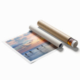 Extra large rolled print of a Sri Lankan landscape featuring lush florals in vibrant greens and blues.