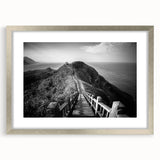 Textured abstract art print depicting a serene Taiwanese landscape in muted earth tones, framed in silver.