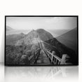 Large abstract wall art depicting a serene Taiwanese landscape in muted earth tones on a framed acrylic.
