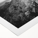 Art Deco poster featuring a vibrant, stylized Taiwan landscape on a rolled canvas, ideal for dining room decor.