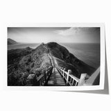 Rolled print of a serene Taiwanese landscape, featuring soft floral elements and muted earth tones.