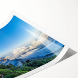 Extra large rolled print of line art flowers in muted earth tones, ideal for large living room wall art.