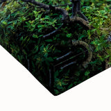 Black and white landscape art painting of a Vietnamese rice terrace on stretched canvas, ideal for bedroom wall art.