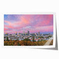 Rolled print of Brisbane scenery in muted earth tones, ideal for art wall dining room or classy bathroom decor.