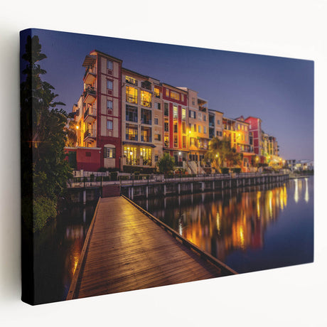 Stretched canvas of Queensland landscape in earthy tones, suitable for kitchen wall art.