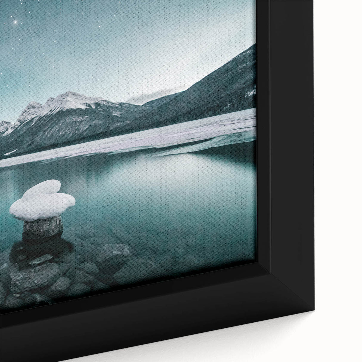 Extra large framed canvas of a textured Alberta, Canada scenery in vibrant colors, ideal for living room wall art.