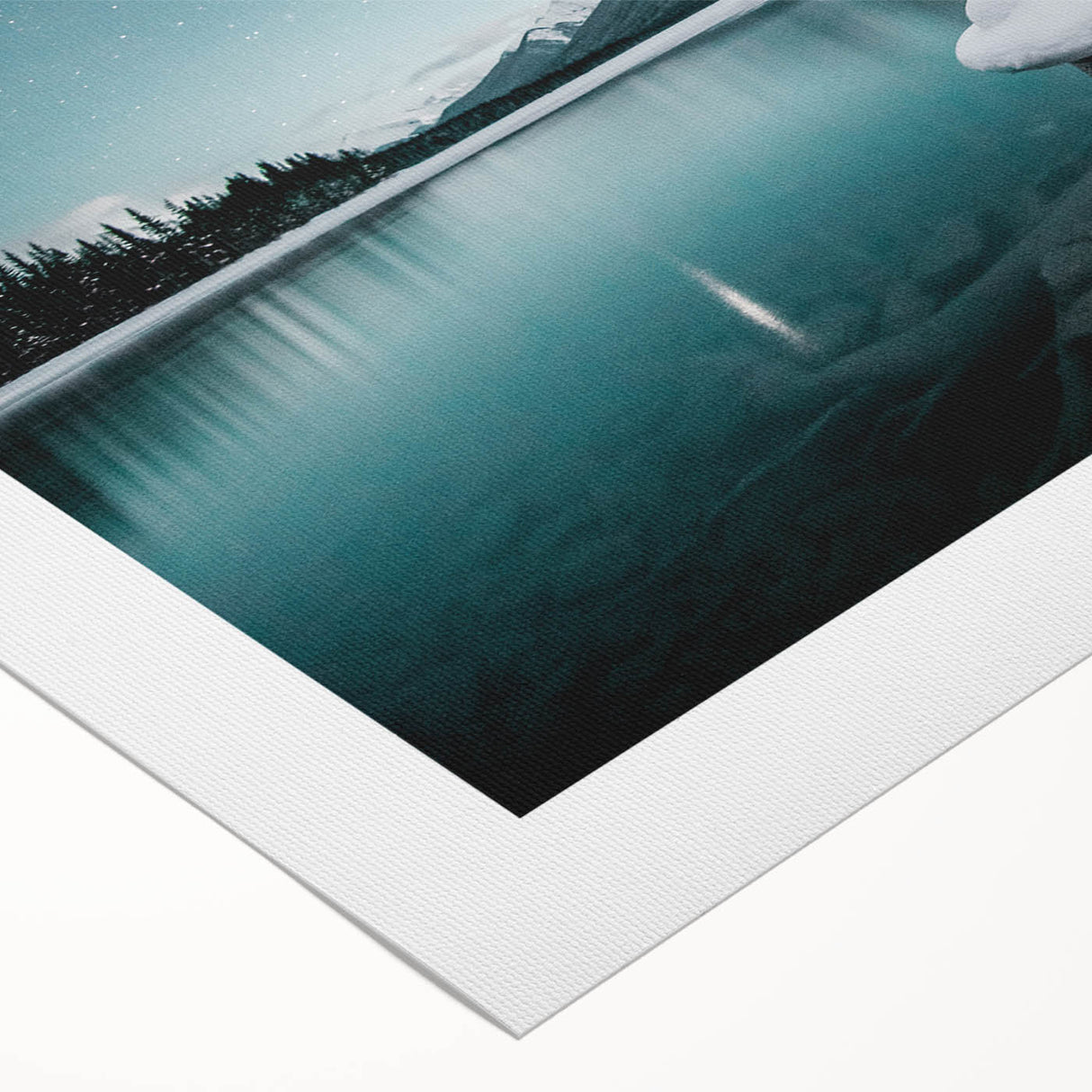 Art deco poster of Alberta, Canada scenery in muted earth tones on rolled canvas, ideal for dining room wall art.