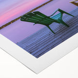 Art deco poster featuring a serene Manitoba landscape on rolled canvas, suitable for dining room wall art.