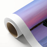 Art deco poster of Manitoba scenery in pastel shades on rolled canvas, ideal for nursery wall art.