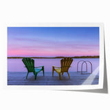 Rolled print of a serene Manitoba landscape with soft pastel colors, ideal for art wall dining room decor.