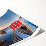 Extra large wall art featuring line art flowers in neutral tones on a rolled print, suitable for large living room decor.