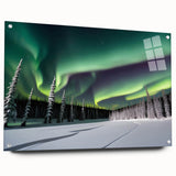 Acrylic print of a serene Northwest Territories landscape in muted earth tones, suitable for bedroom or dining room decor.