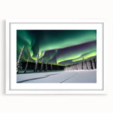 Abstract art print depicting the rugged terrain of the Northwest Territories in muted earth tones, framed with a white mat.