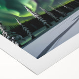 Art deco poster of the Northwest Territories scenery in muted earth tones on rolled canvas, suitable for dining room decor.