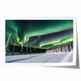 Scenic view of Northwest Territories with vibrant greenery on a rolled canvas, suitable for dining room wall art.