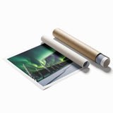 Extra large rolled print depicting Northwest Territories scenery with muted earth tones, ideal for classy bathroom wall art.