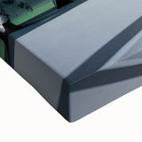 Large art featuring a black and white landscape painting of Canada's Northwest Territories on stretched canvas.