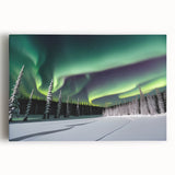 Black and white photo of Northwest Territories landscape on stretched canvas, ideal for kitchen wall art.