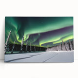 Black and white photograph of the Northwest Territories on a stretched canvas, ideal for kitchen wall art.