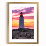 Extra large abstract art print of Nova Scotia scenery in gold frame, featuring textured brush strokes and earthy tones.