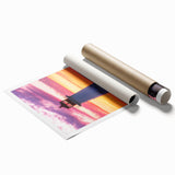 Extra large rolled print of Nova Scotia scenery with vibrant green and blue hues, ideal for classy bathroom wall art.