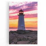 Black and white stretched canvas of Nova Scotia scenery, suitable as large kitchen wall art.