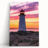 Black and white photo of Nova Scotia scenery on stretched canvas, ideal for kitchen wall art.