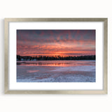 Textured art of abstract Ontario scenery in muted earth tones on a framed print, suitable for bedroom decor.