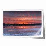 Extra large rolled print of Ontario, Canada scenery with vibrant green and blue tones, ideal for art wall dining room.