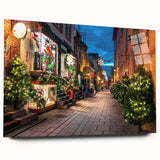 Large abstract wall art depicting a serene Quebec landscape in muted earth tones on acrylic glass.