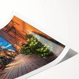 Extra large wall art featuring line art flowers in black and white, printed on rolled canvas.