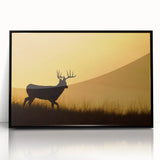 Large abstract wall art depicting a vibrant Saskatchewan landscape in acrylic, framed in black, suitable for modern decor.