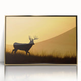 Large art print of a Saskatchewan landscape in muted earth tones on framed acrylic, ideal for modern art wall decor.