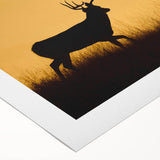 Art deco poster featuring a serene Saskatchewan landscape on rolled canvas, suitable for dining room decor.