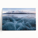 Black and white stretched canvas of Yukon scenery, ideal for kitchen wall art or bedroom ambiance.