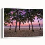Vintage poster art of Caribbean scenery on extra large framed canvas, featuring vibrant colors, ideal for living room decor.