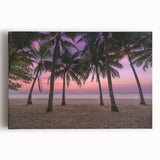 Large black and white print of Caribbean Antigua scenery on stretched canvas, ideal for kitchen wall art.